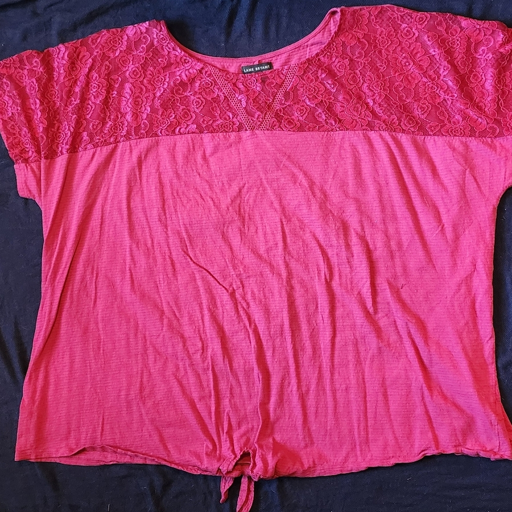 Lane Bryant Hot Pink blouse